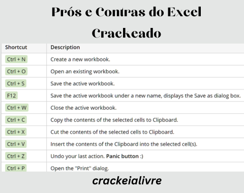 Prós e Contras do Excel Crackeado